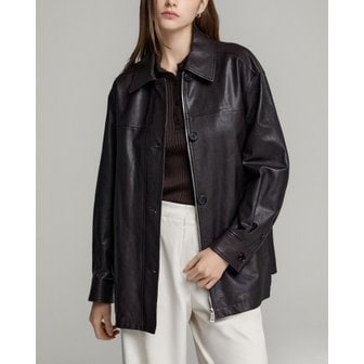 DKNY (( 9/8까지 브랜드데이 10% )) 오버사이즈 레더 재킷 (DW2E7LLJ808L)