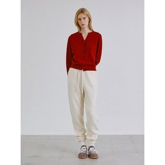 스텝어라운드 Drawstring knit jogger pants_IVORY