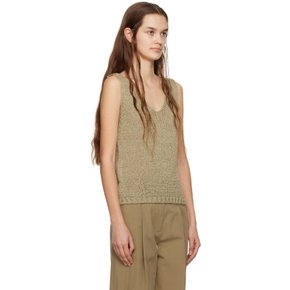 낫띵리튼 카키 브이넥 베스트 NW23PS-1066 Beige Khaki