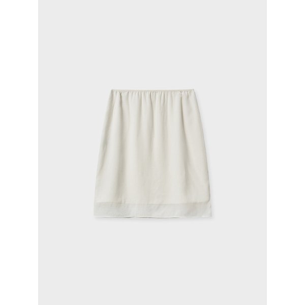 chiffon midi skirt_ivory