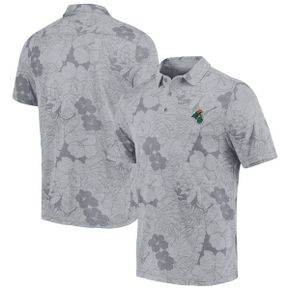 4651037 Tommy Bahama Mens Gray Coastal Carolina Chanticleers Miramar Blooms Polo