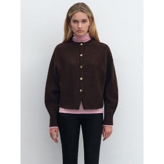 로크니 라쿤 메탈 투웨이 가디건_브라운