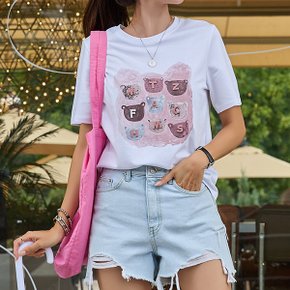패브릭 패치 포인트 반팔 티셔츠 NK42 T 97_P366768172