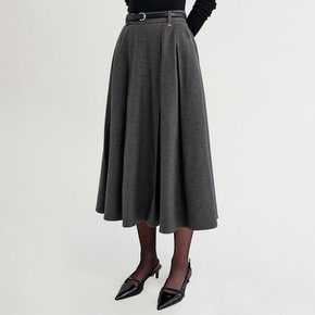 안나 울 플리츠 스커트_차콜 / ANNA WOOL PLEATS SKIRT_CHARCOAL