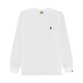 베이프 원 포인트 롱슬리브 티셔츠 화이트