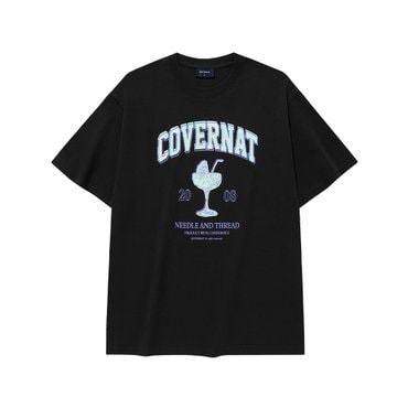 커버낫 칵테일 그래픽 티셔츠 블랙 CO2502ST48BK