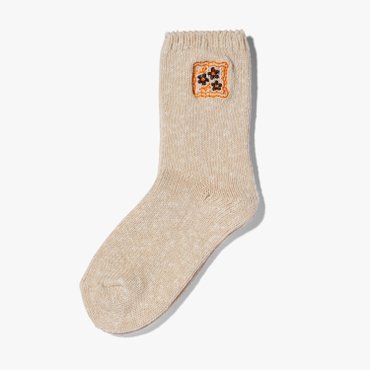 샌프란시스코마켓 [KAPITAL]캐피탈  양말/56 YARNS COOKIE EMBROIDERY SOCKS IVORY/KAD1M80001A01