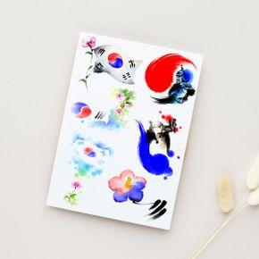 호국 타투스티커 나라 사랑을 담다/판박이스티커 타투도안 문신스티커