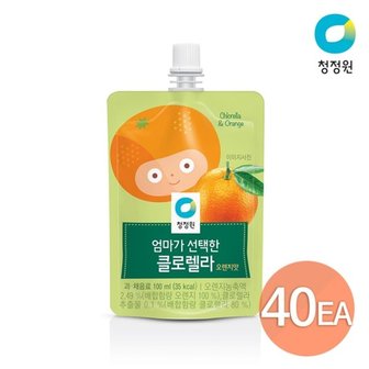 청정원 엄마가선택한 클로렐라 오렌지 100ml x 40개