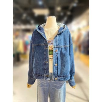 베네통 [여주점] 강아지 니트 후드 데님 점퍼 (BAJPA2611)