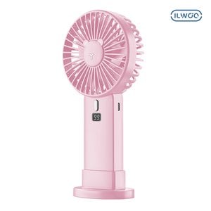 일우 휴대용 선풍기 미니 핸디 선풍기 6단계 대용량 배터리 IW-F901 핑크