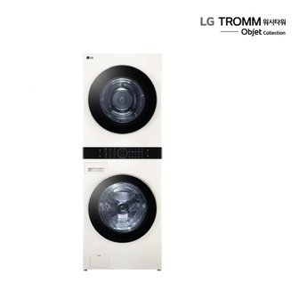 LG LG오브제 워시타워 21kg+25kg 베이지 베이지 W21EEZ