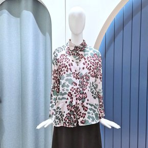 레오파드 패턴 쉬폰 셔츠블라우스 SG10BL200