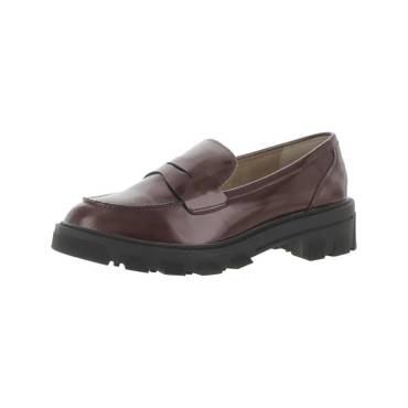 LANDER 4168086 Adam Tucker Lander 18 Womens Faux Leather Block Heel Loafers