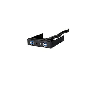 SilverStone 35인치 베이용 USB30×4&오디오포트키트 블랙 SST-FP32B-E