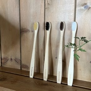 대나무 천연 우드 부드러운 미세모 제로웨이스트 성인용 칫솔