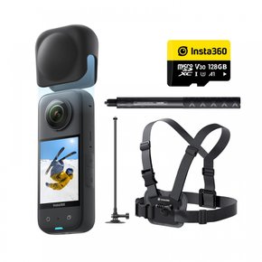 Insta360  X3-스키 키트 비공개 360도 방수 12인치 센서가 장착된 액션 카메라 카메라, 음성