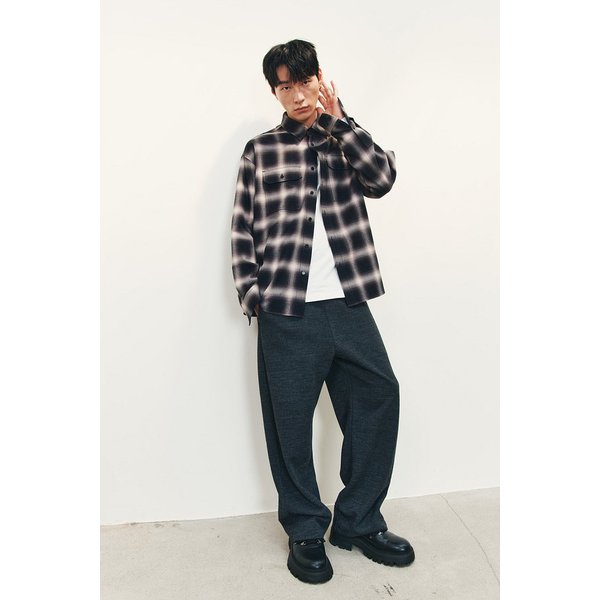 [2차 리오더, MEN] 오버핏 그라데이션 체크 셔츠 9155421213299