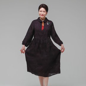 더하랑 정갈드리 여름 인견 원피스 보라