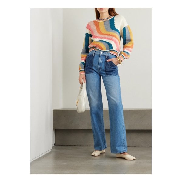 넷 서스테인 더 패치 메이븐 힐 투톤 하이라이즈 스트레이트 진 1647597331440569