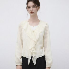 [26 S/S] 잇미샤 브이넥 러플 카라 블라우스 ITQ4ZBL780