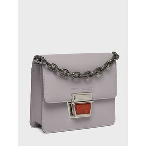 LEATHER TOY LOCK MINI GREY BAG