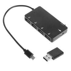  마이크로 USB OTG 전원 어댑터 케이블 스왑  5 in 1 허브 4 포트