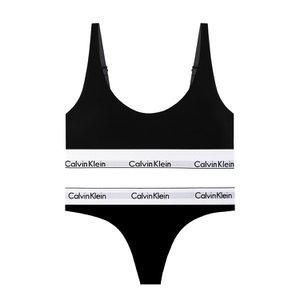 Calvin Klein [다니엘 착용] CK 여성 모던 코튼 브라렛+티팬티 세트 QF7586+F3786 BLACK