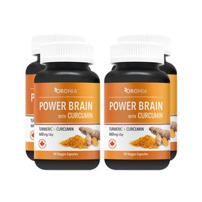 캐나다 오로니아 파워 브레인 커큐민 함유 Power Brain With Curcumin 90캡슐 4개