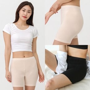 자스민 여성 속바지 스판 3부 여자 이너 주니어 학생 교복 블랙 스킨 검정색 살색 JPT6216