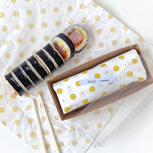 텐바이텐 [핸즈픽] 스마일 샌드위치 김밥 베이킹 빵 포장지 200매