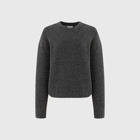 다니엘 부클 울 니트_차콜 / DANIELLE BOUCLE WOOL KNIT_CHARCOAL