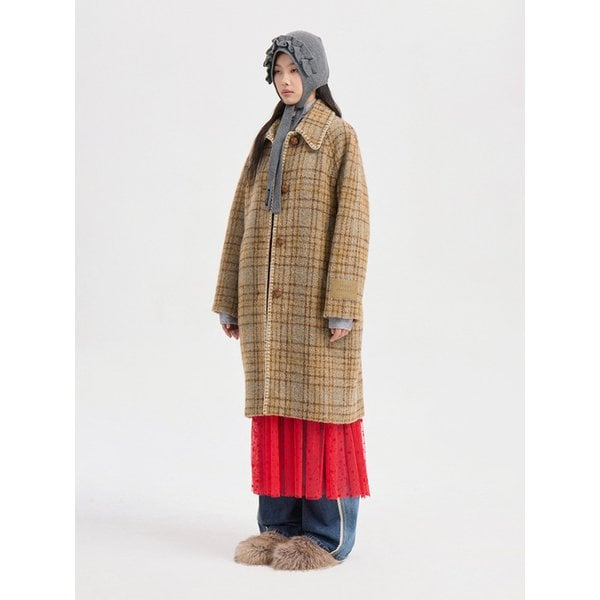 Handle Embroidery Check Coat (brown) LFCAW25350BRX