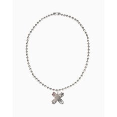 PUPPY LOVE SILVER BALL CHAIN NECKLACE 팬던트 실버 볼 체인 목걸이