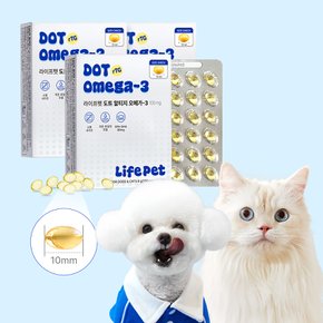 강아지 고양이 도트 알티지 100mg 심장 피부 영양제 90캡슐 오메가3, 9g 3박스