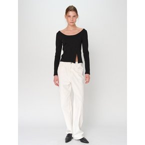 LOOSE FIT COTTON PANTS / WHITE