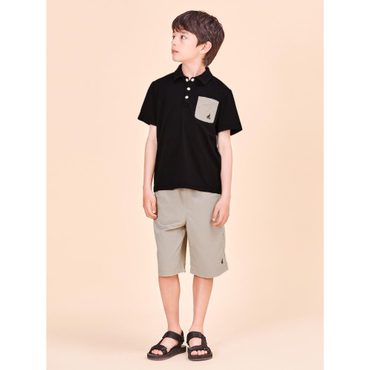 빈폴키즈 *SSG몰특가*[BEANPOLE KIDS] 핫썸머 SORONA 칼라 티셔츠 상하 세트  블랙 (BI4442U035)