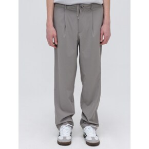 One tuck Semi Wide Banding Pants - Beige