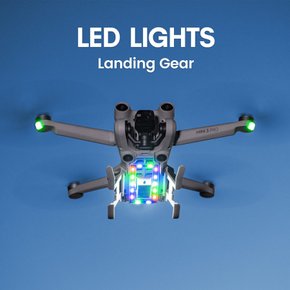 STARTRC Mini 3 Pro LED DJI Mini 3 Pro 착륙 장치 접이식 롱 레그, 플래시가있는 라이트 착륙