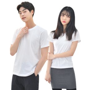 (3장 패키지) 라인핏 화이트 기본 티셔츠(남자