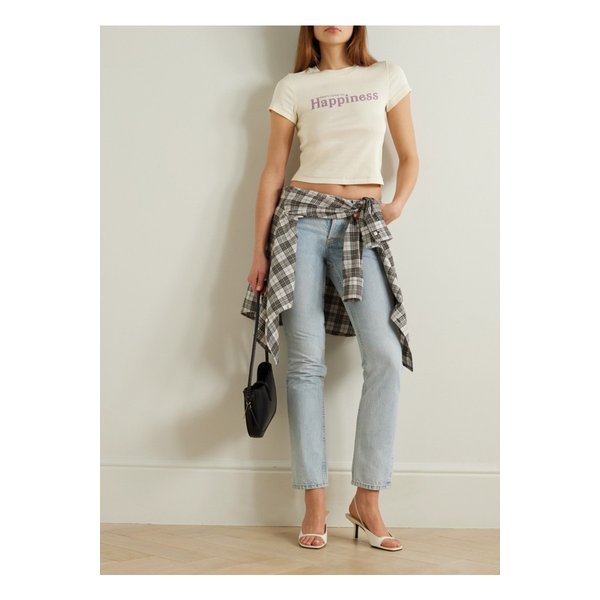 넷 서스테인  파멜라 앤더슨 프린트  코튼 저지 티셔츠 크림 1647597332167868