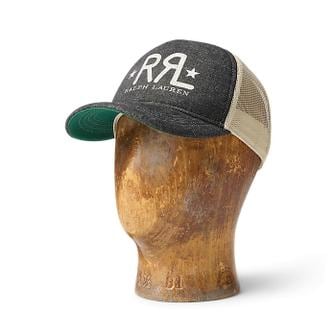 DOUBLE RL RRL 랜치 로고 데님 트러커 캡(MARRHGS0J420238001)