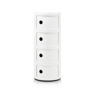 Kartell 카르텔 Componibili 4round(화이트) 수납장