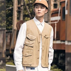 낚시 캐주얼조끼 야상 캐주얼 데일리룩 작업조끼 주머니 빅포켓 작업 남성 멀티포켓 수납 스트릿패션 브이