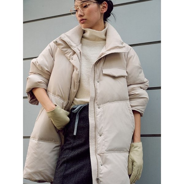 Casual Long Puffer Down  Ivory (KE4Y38M020)