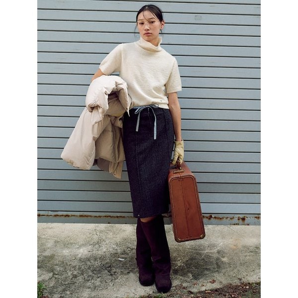 Casual Long Puffer Down  Ivory (KE4Y38M020)