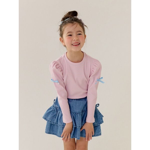 마농 스트라이프 골지 티