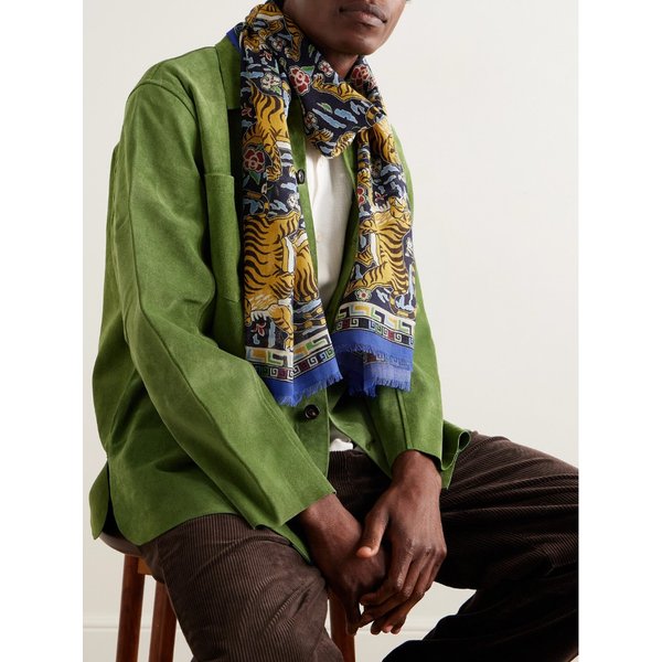 드레익스 프레이드 프린트 울 실크 혼방 스카프 46376663162925851