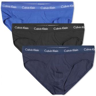 Calvin Klein 캘빈클라인 CK 캘빈클라인 Underwear 힙 브리프 - 3 팩 - 블랙  블루 0000U2661G4KU