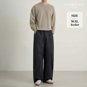 코튼 밴딩 와이드 커브드핏 치노 바지 (MP2643)